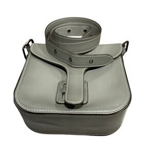 Coach Originals Courier Bag 78805 Gray Glovetanned Leather Crossbody